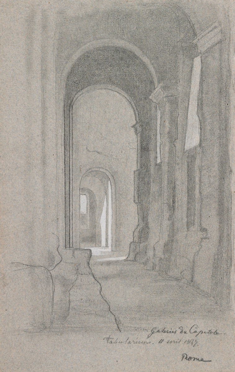 View of the Tabularium Rome 1847