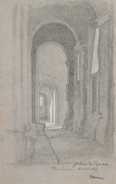 View of the Tabularium Rome 1847