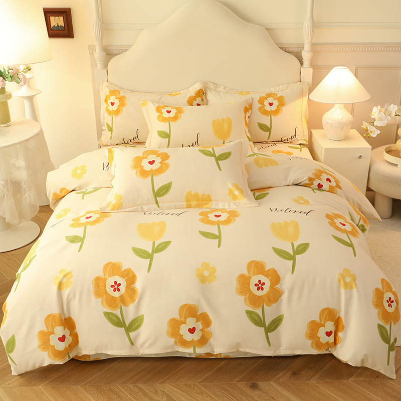 Bedding set made from brushed cotton, printed
