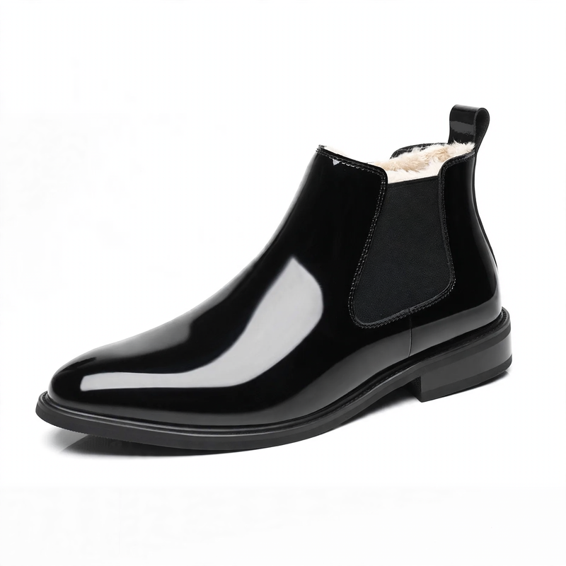 Men's leather Chelsea boots with optional lift