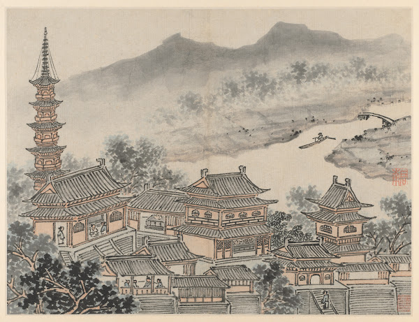 The Thousand Buddha Hall and the Pagoda of the Cloudy Cliff Monastery after 1490