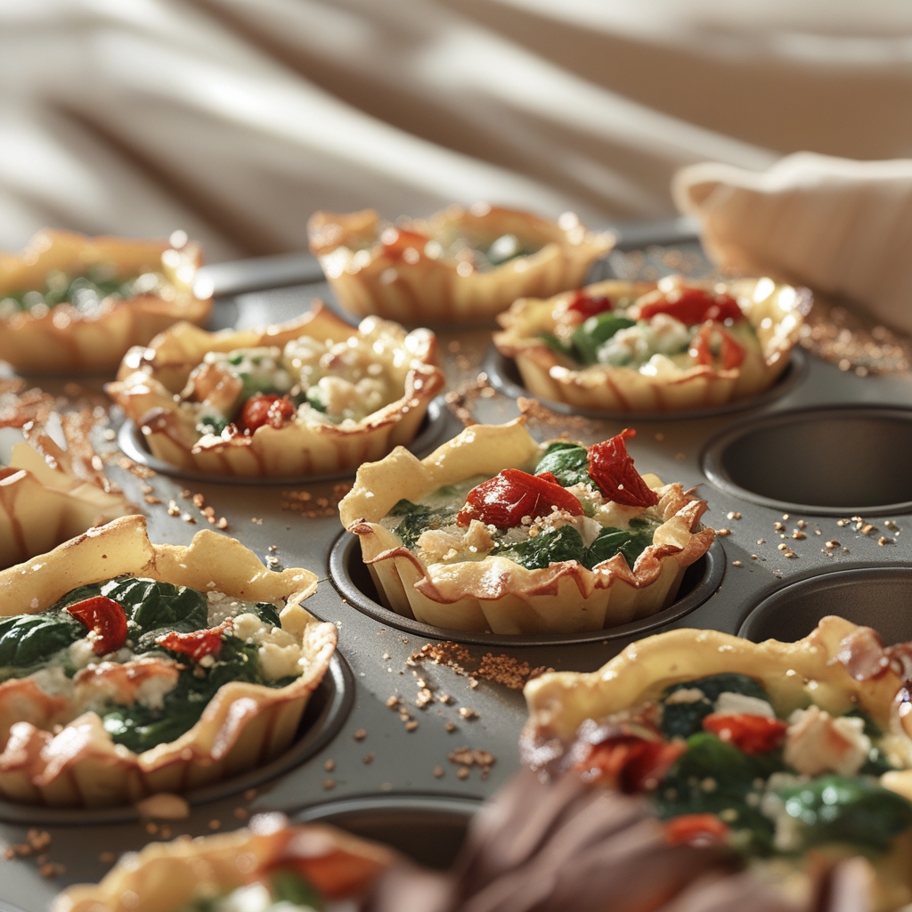 Za'atar-Spiced Egg White Frittata Cups with Spinach & Sun-Dried Tomatoes