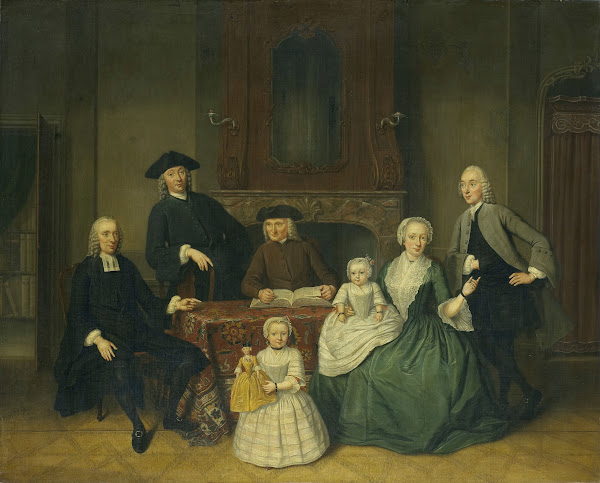 Portrait of the Brak Family Amsterdam Mennonites 1752