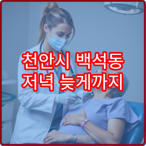 천안시 백석동 저녁 늦게까지 운영하는 이비인후과 병원