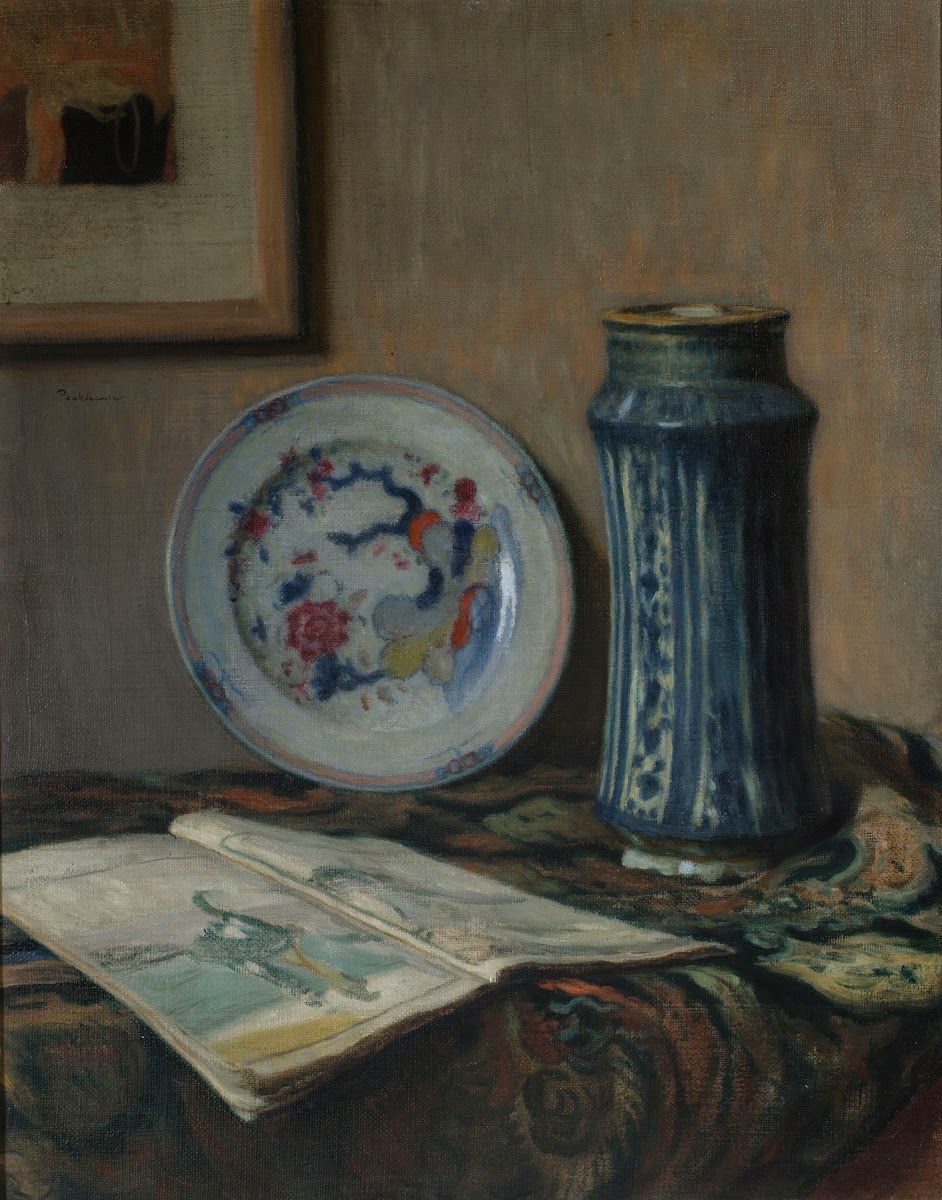 Still life with ceramics Still life with a blue vase 1907