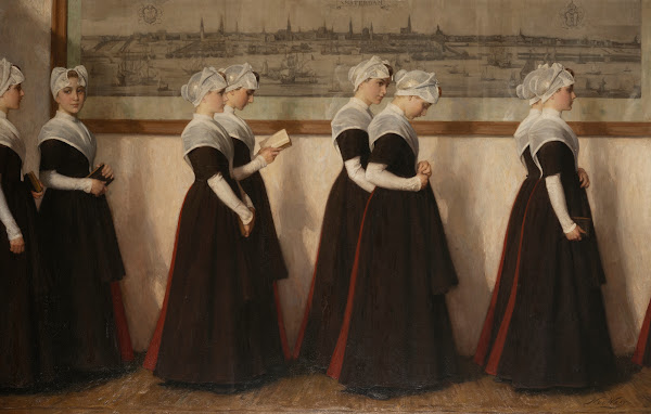 Amsterdam orphan girls going to church