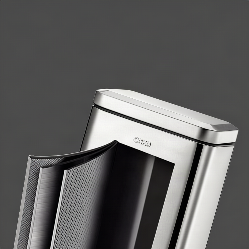 Edelstahl-Wandmülleimer, quadratisch, 8 L