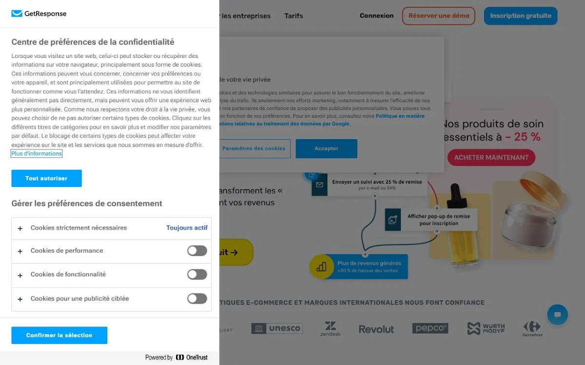 Captura de getresponse.fr