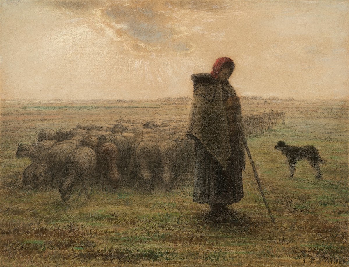 Shepherdess and Her Flock about 18641865
