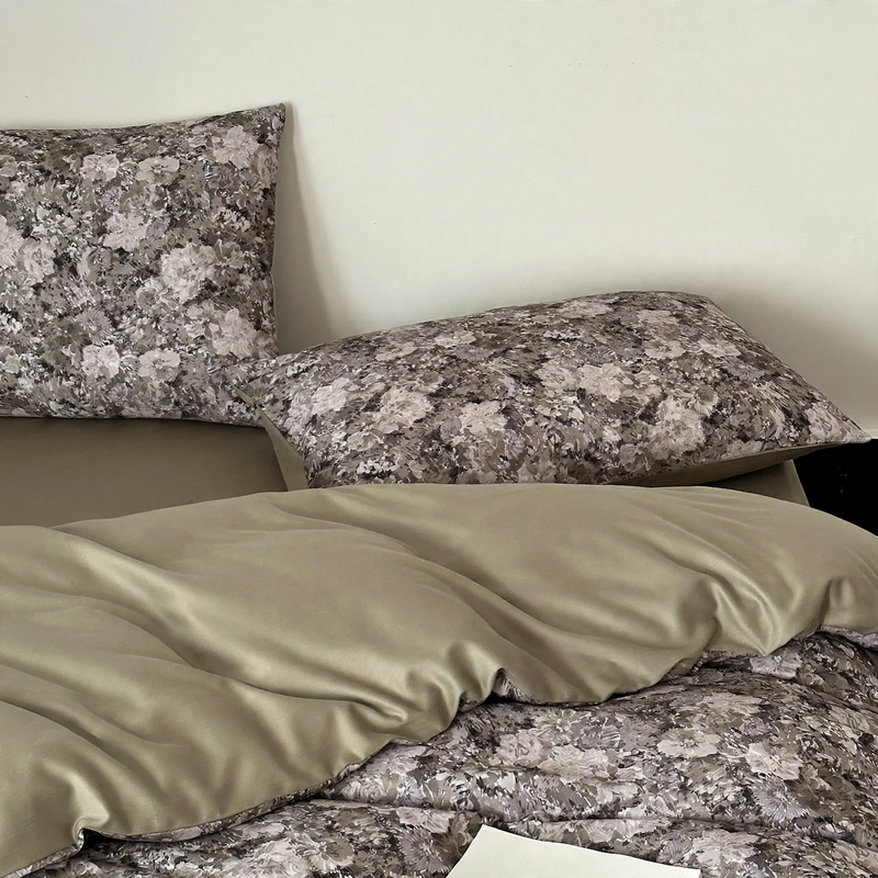 Brushed cotton bedding set, printed, luxury style