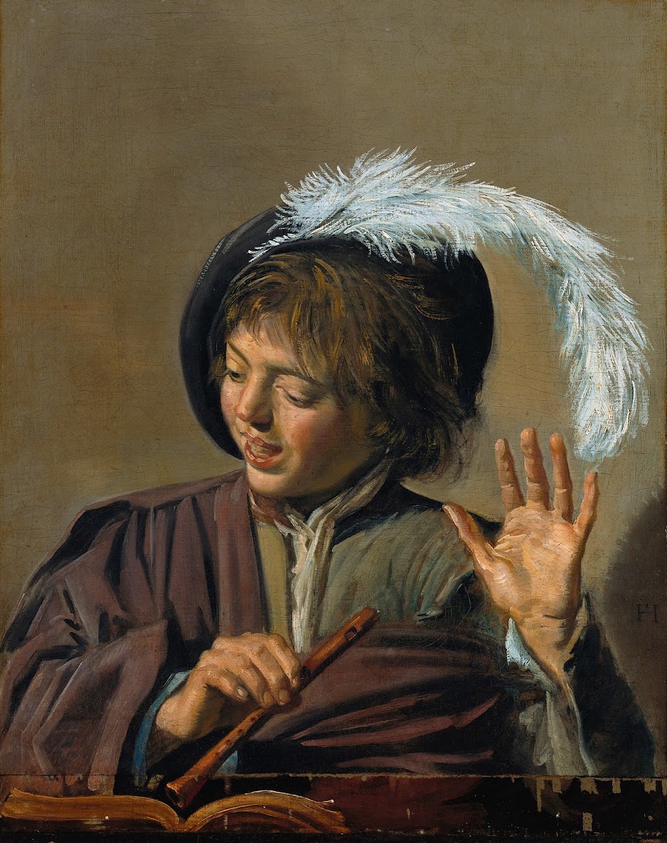 Singing Boy with Flute circa 1623