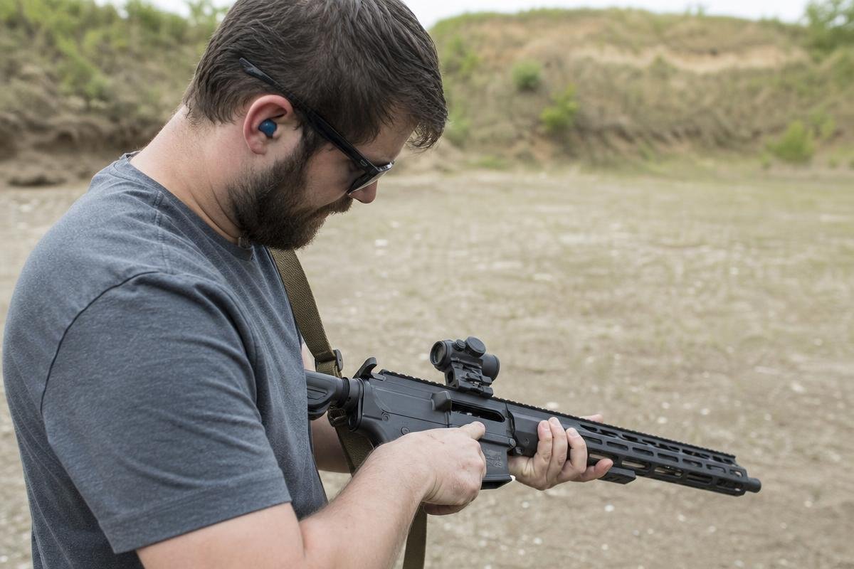 rifle safety rules for checking an AR-15 chamber