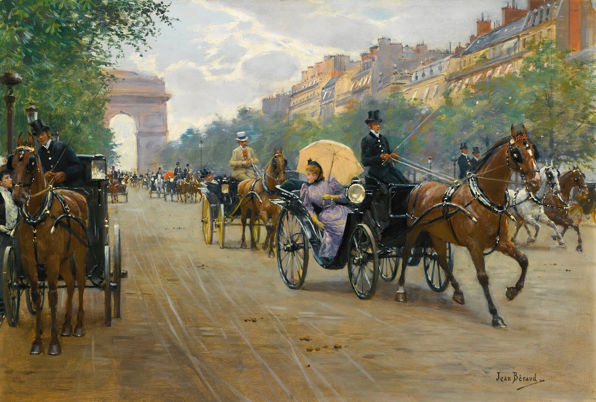 Scène Sur Les Champs Élysées