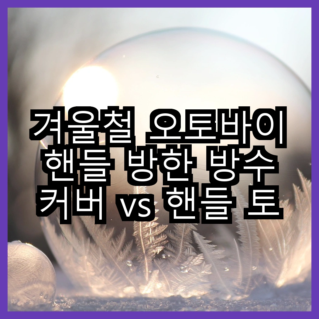 겨울철 오토바이 핸들 방한 방수 커버 vs 핸들 토시 워머 + 투명커버, 어떤 선택이 더 따뜻할까? 썸네일