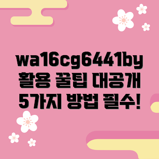 wa16cg6441by 활용법, wa16cg6441by 추천, wa16cg6441by 사용법, wa16cg6441by 팁, wa16cg6441by 효과