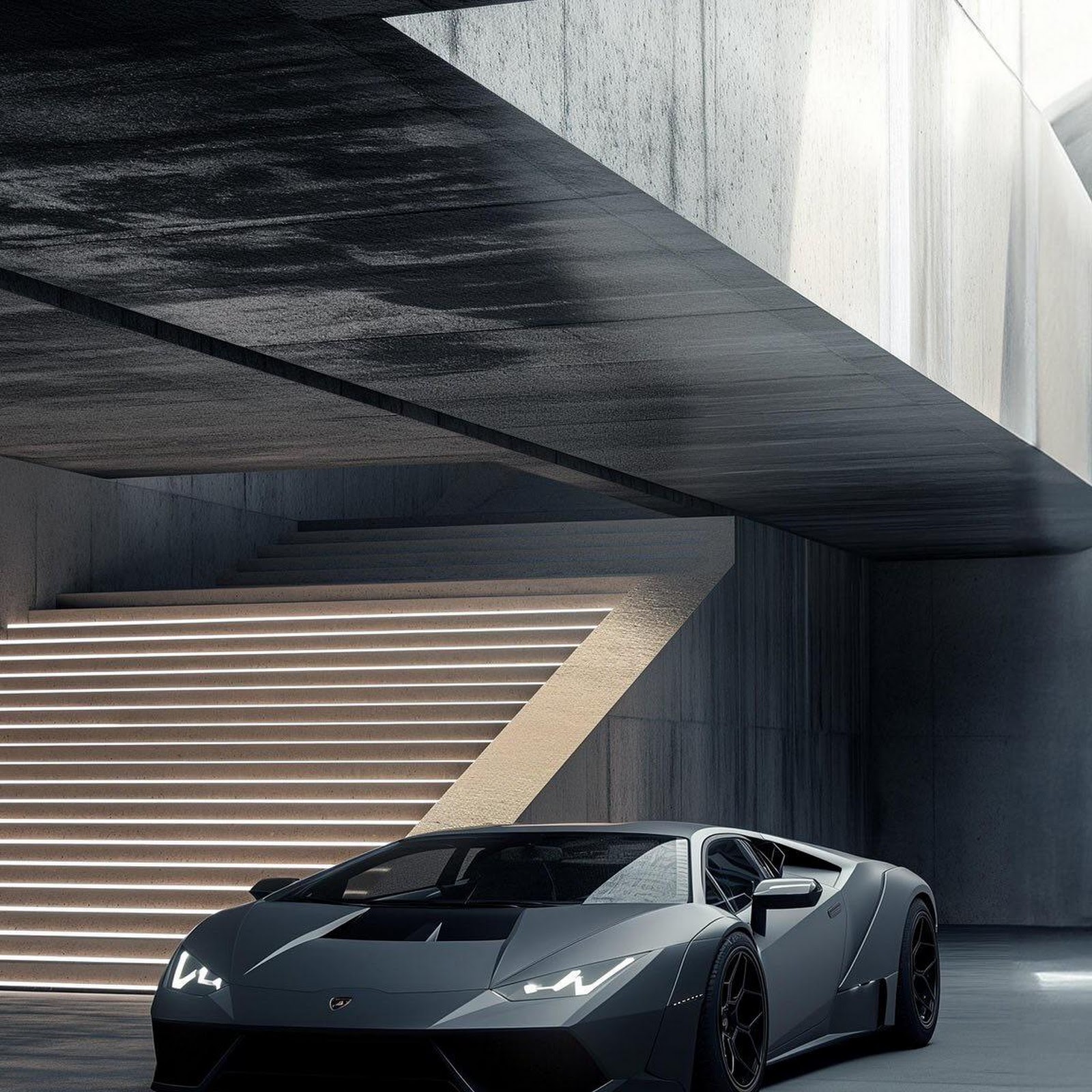 Download Matte Gray Lamborghini Huracan Full HD iPhone