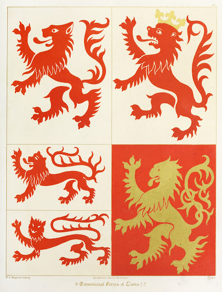 Conventional Forms of Animals  Lions rampant passant and passant regardant 1846