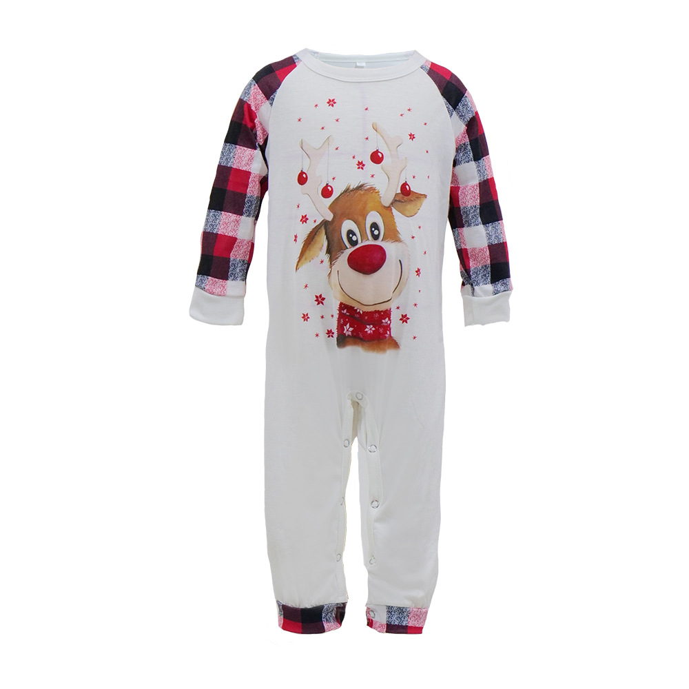 Family Pajama Set with Deer Motif