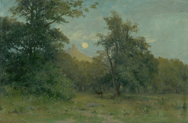 Moonlit Landscape With Hrad Slanec 1896