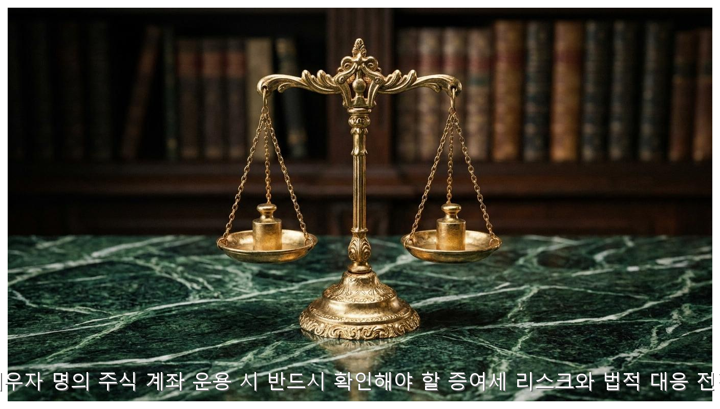 배우자 명의 주식 계좌 운용 시 반드시 확인해야 할 증여세 리스크와 법적 대응 전략 핵심 안내 및 분석 인포그래픽 (2)