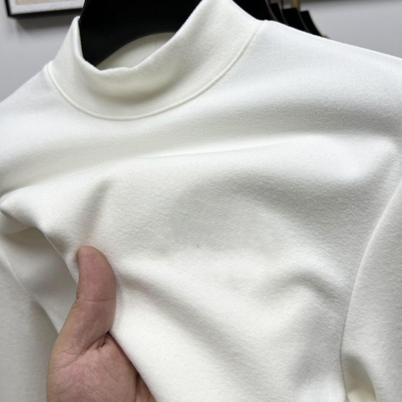 Men's Long Sleeve Shirt with Stand-Up Collar, Lined