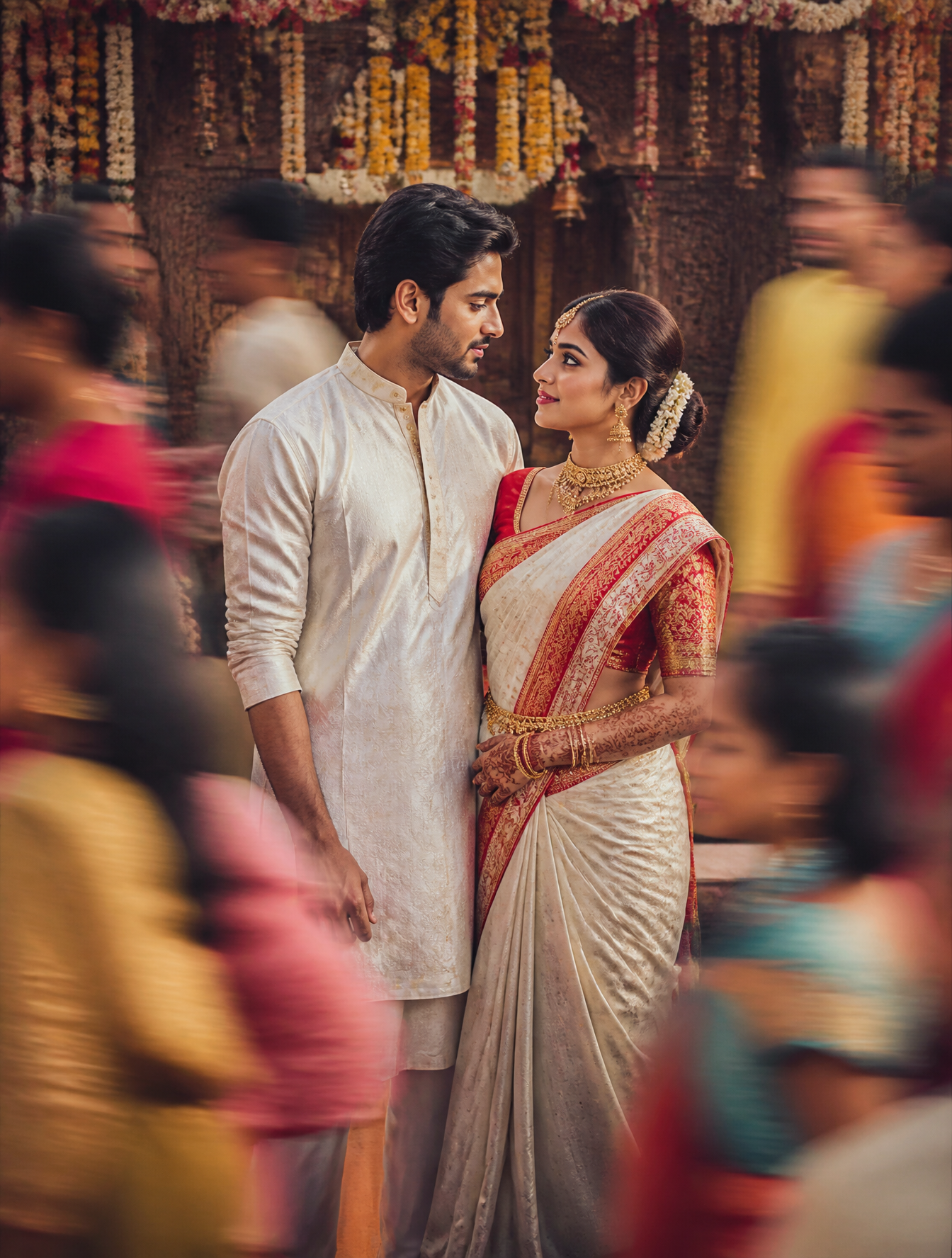 Una escena cinematográfica de una boda gujarati