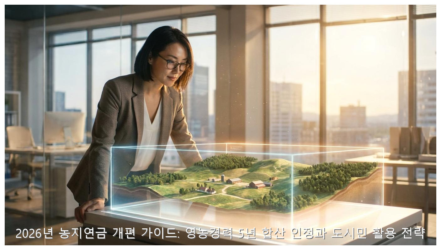 2026 농지연금 개편 가이드: 도시민 활용 전략 핵심 안내 및 분석 인포그래픽 (4)