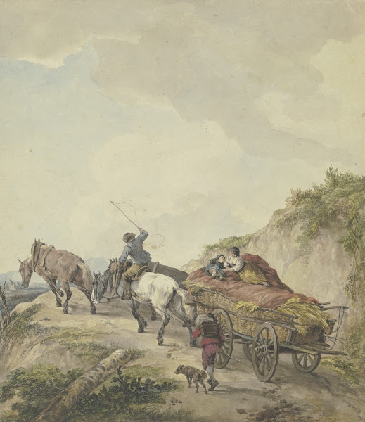 Bauernwagen in bergiger Landschaft 1790