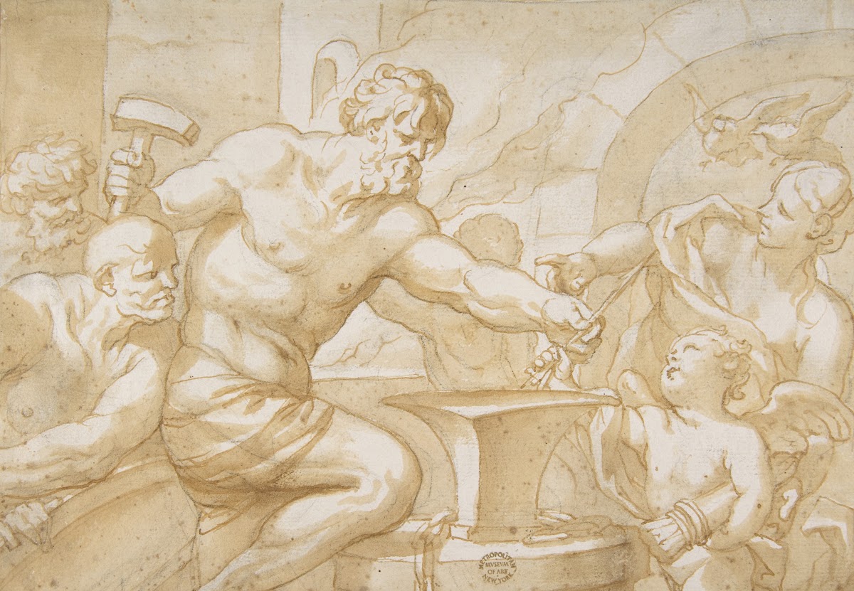Venus and Cupid in Vulcans Forge 16271703