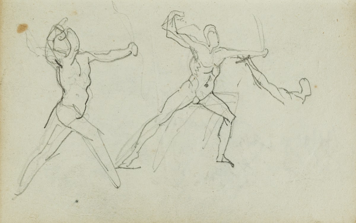 Three studies of a bowman 1812   1814