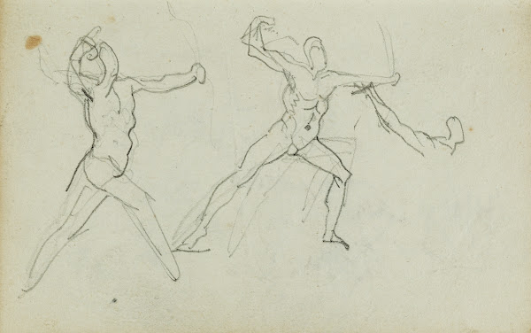 Three studies of a bowman 1812   1814