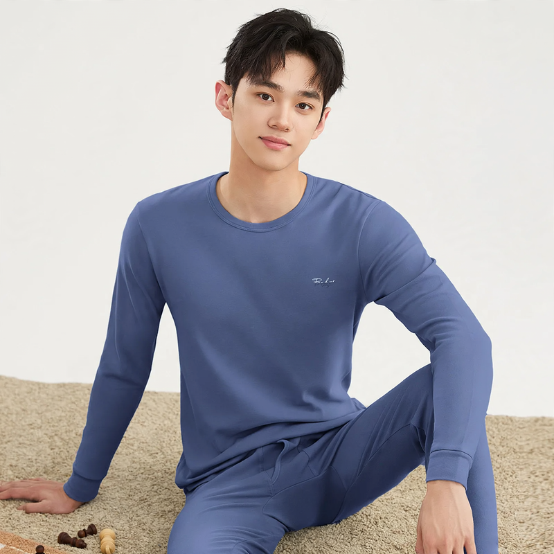 Men's Thermal Set, Cotton, Crew Neck