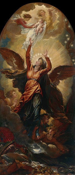 The Woman Clothed with the Sun Fleeth from the Persecution of the Dragon ca 1797