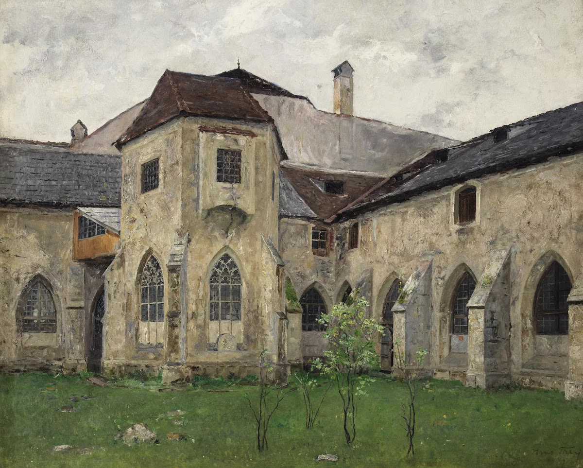 Hof des Kreuzgangs von Stift Neuberg an der Mürz 1897