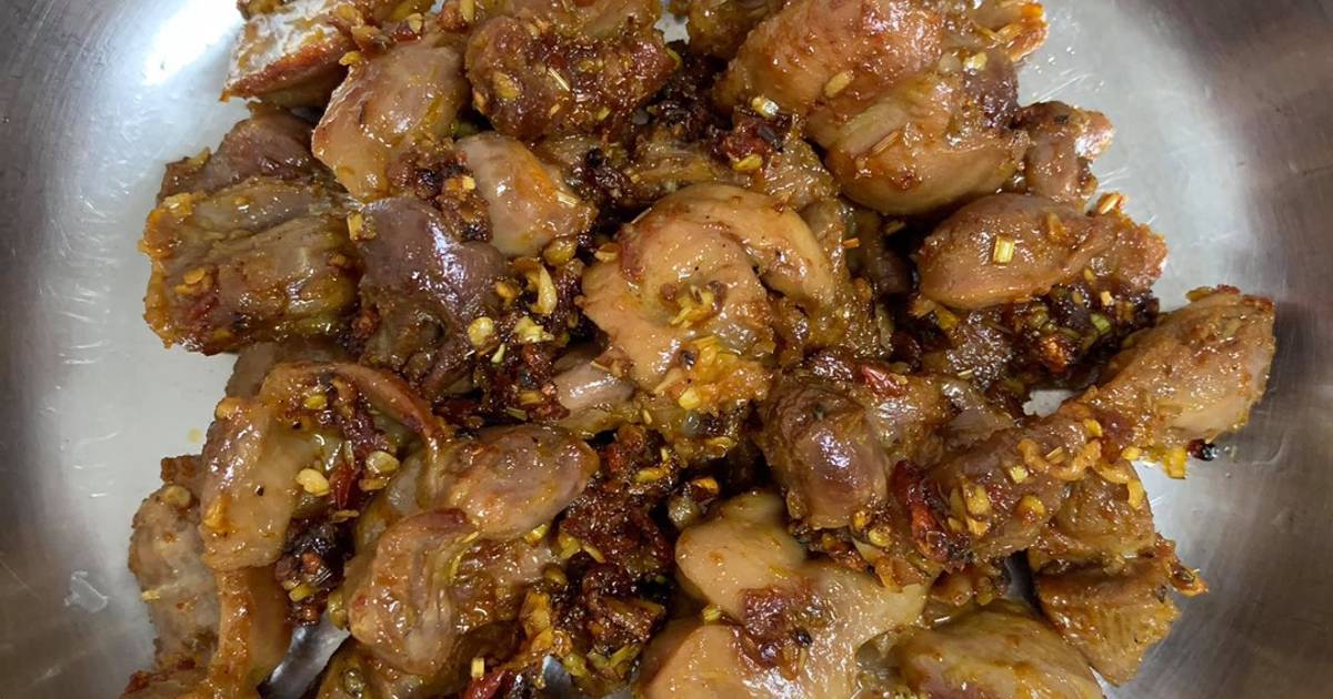 Mề gà rang sả ớt🌶