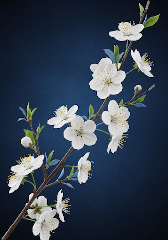 Elegant White Cherry Blossoms