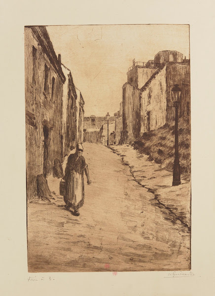 Paris la rue Cortot Montmartre 1888