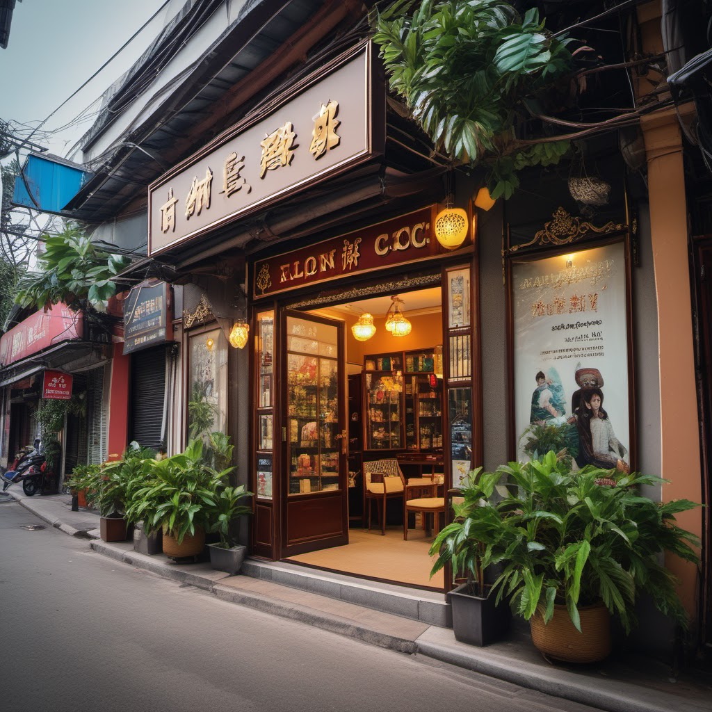 Hình minh họa: Khung cảnh cửa hàng và quy trình kinh doanh