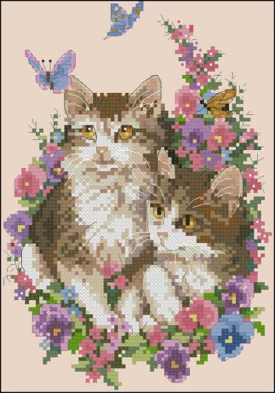 Dim Kittens And Butterflies