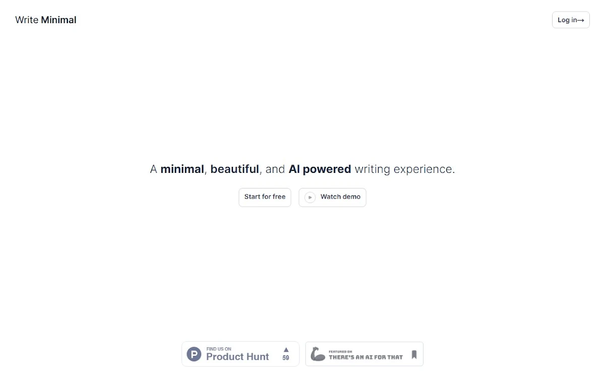 Captura de Write Minimal