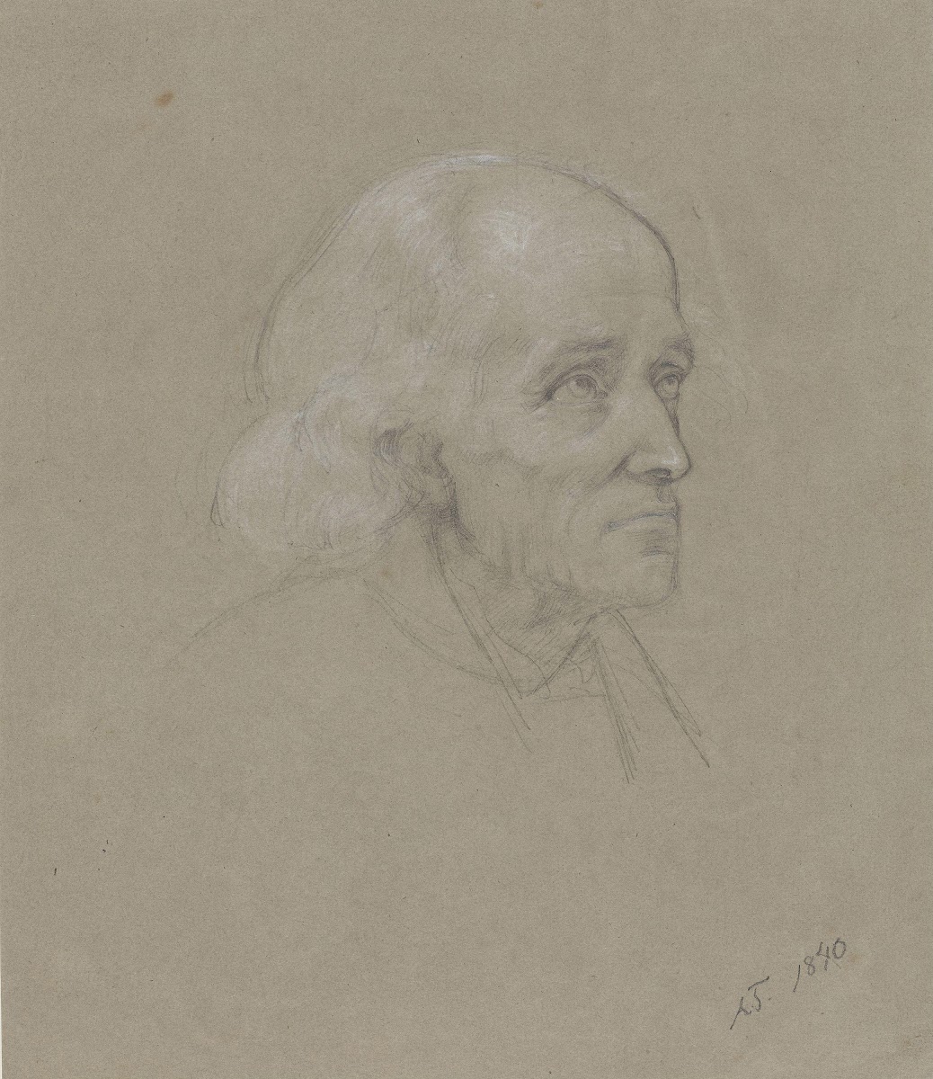 Eldre langhåret mann 1840