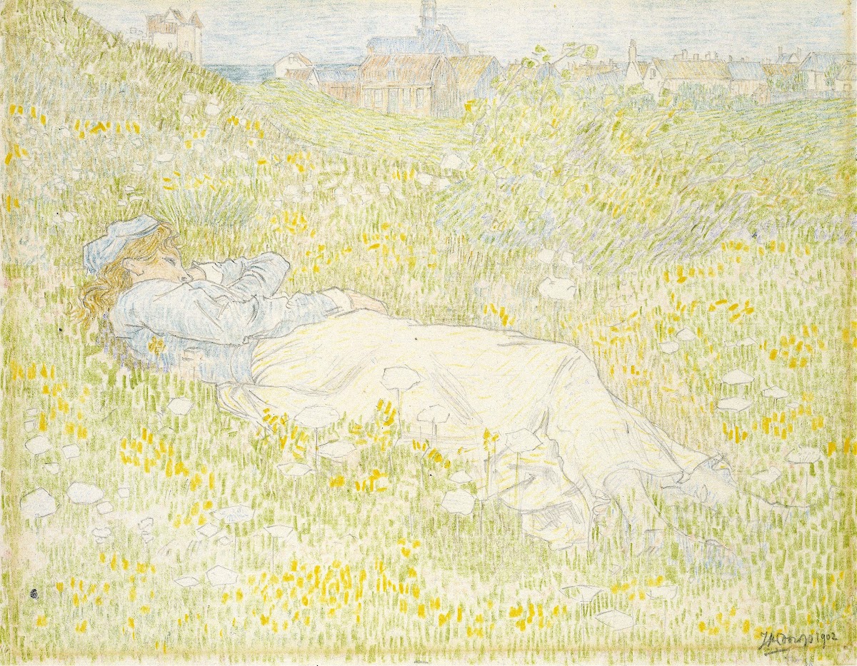 Woman Lying in the Dunes near Noordwijk 1902