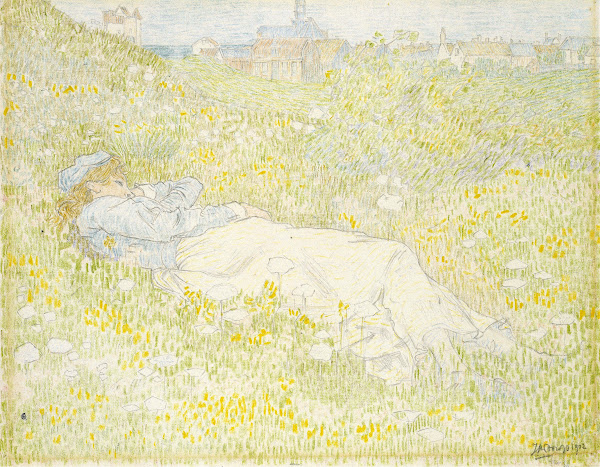Woman Lying in the Dunes near Noordwijk 1902