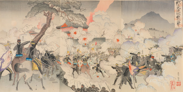 Our Army Attacking the Enemy Forces at Jiuliancheng 1894