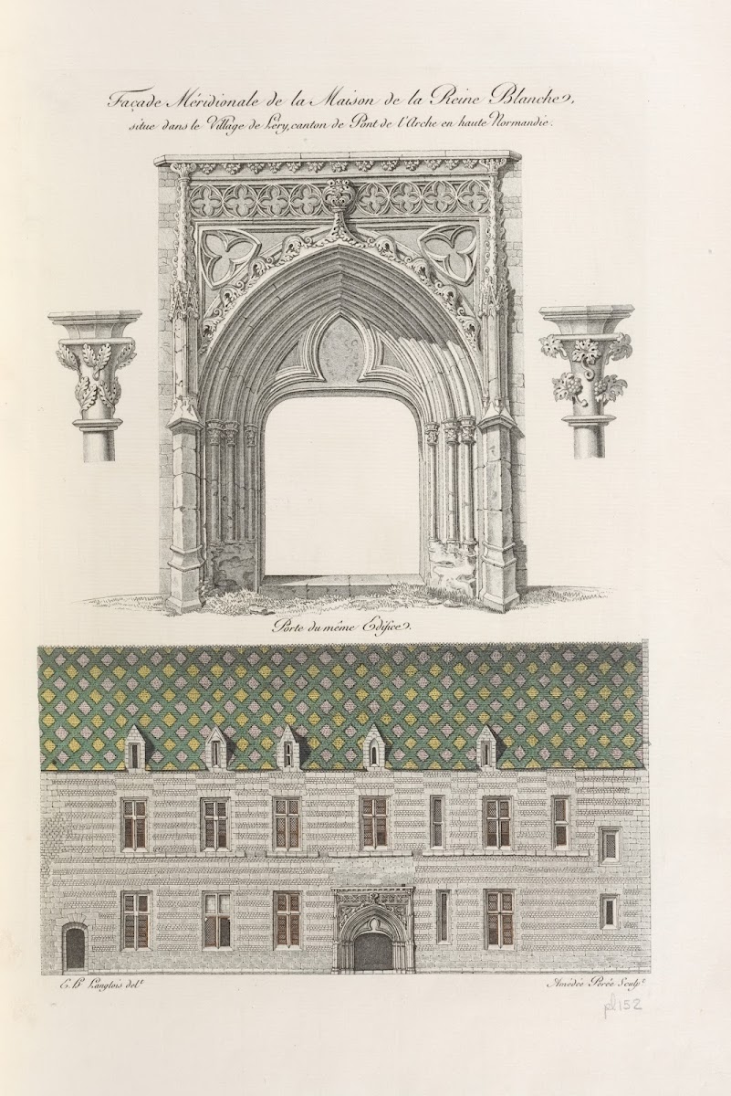 Façade méridionale de la maison de la reine blanche situé dans le village de Ler