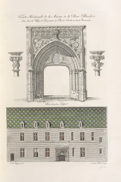 Façade méridionale de la maison de la reine blanche situé dans le village de Ler
