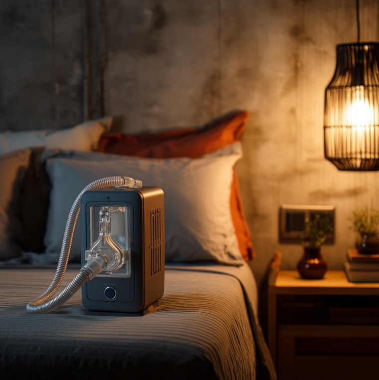 CPAP 기계 사용 모습