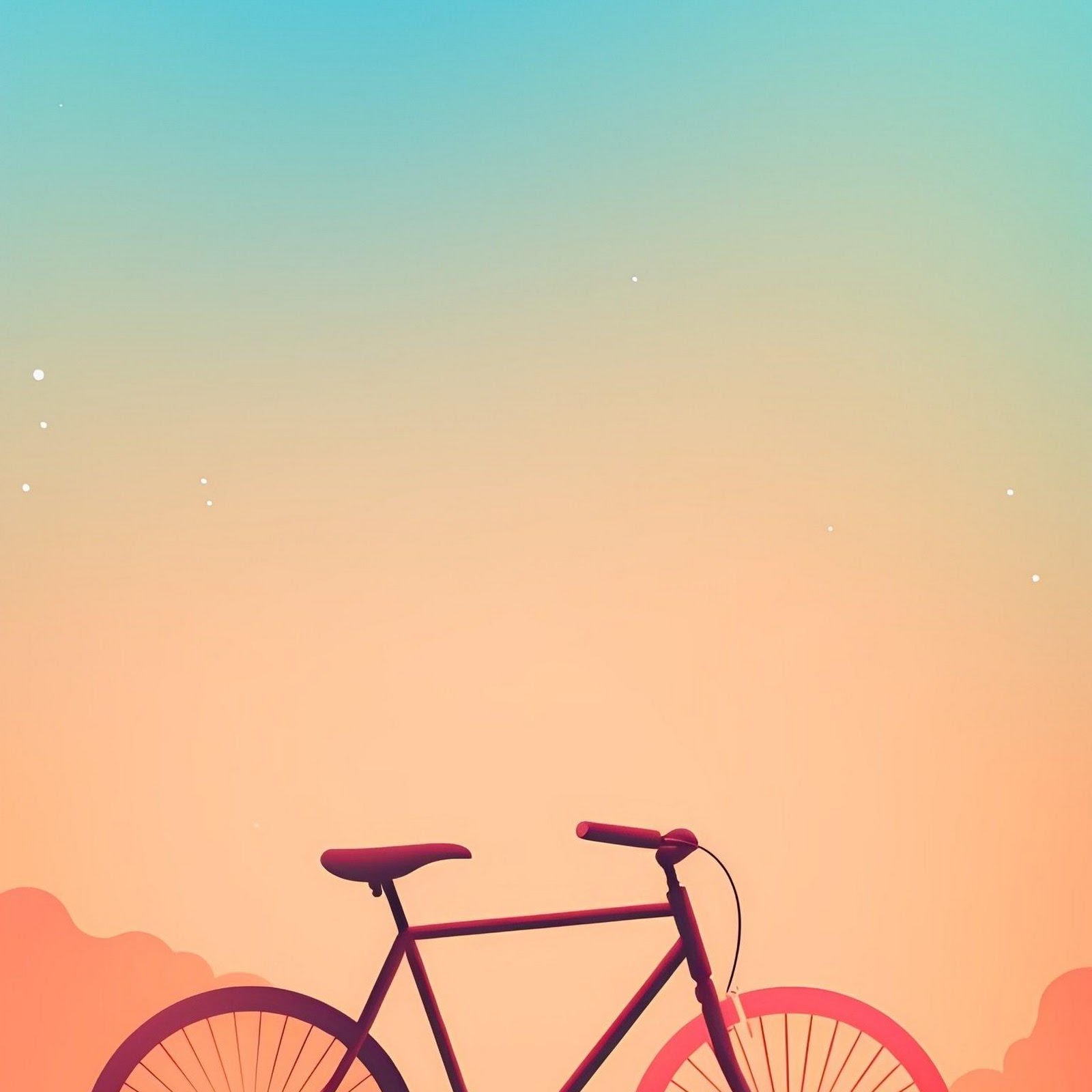 Download Minimalist Bicycle At Sunset 2K iPhone