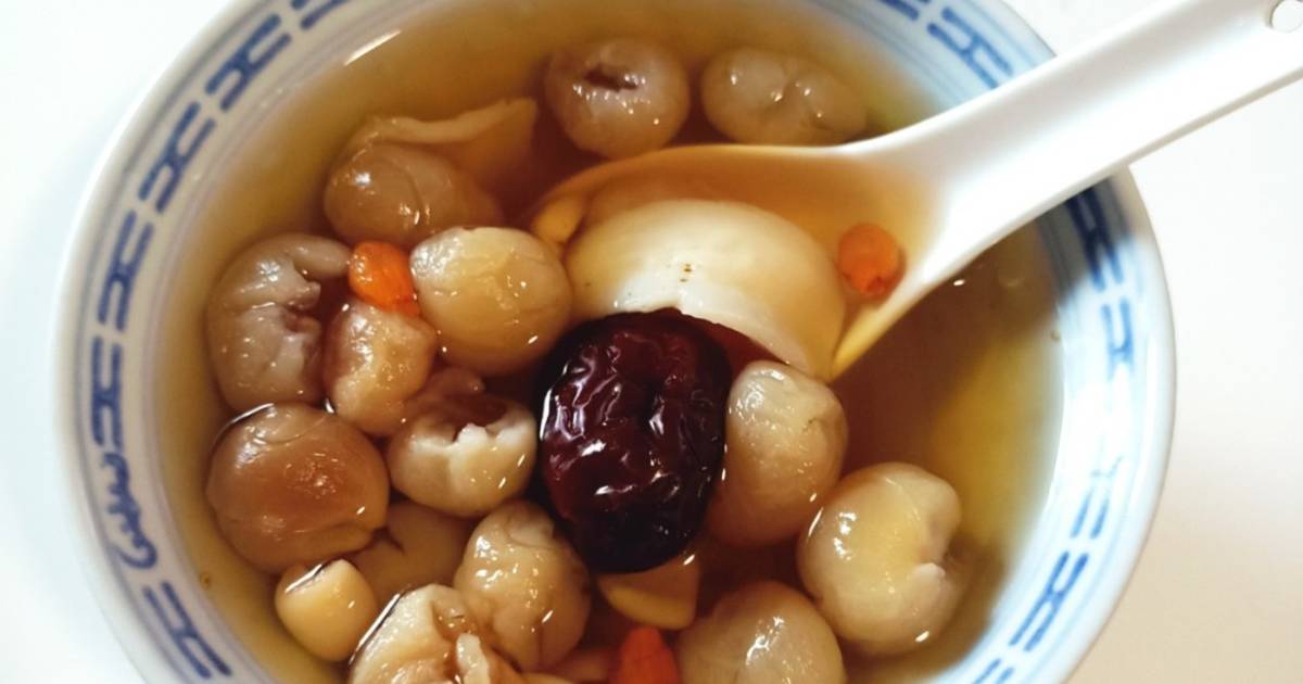 Chè Hạt Sen (định thần), Nhãn nhục, Bách hợp, Táo đỏ, kỷ tử