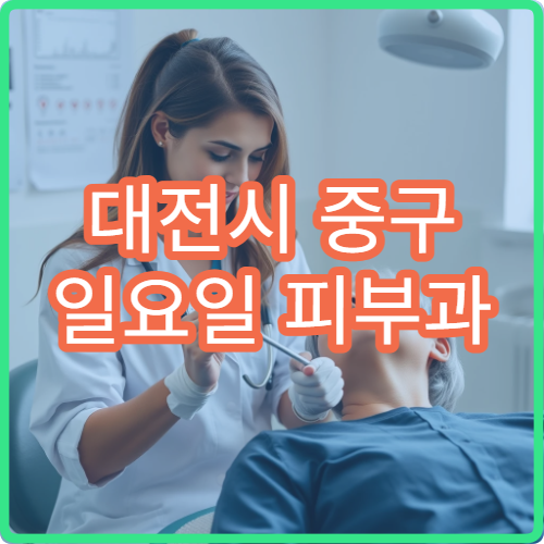 대전시 중구 일요일 피부과 진료 병원 알레르기 피부 질환 치료